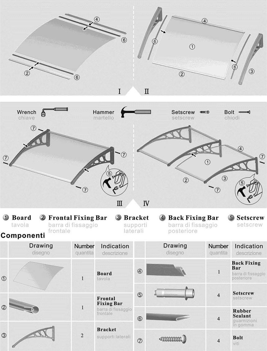 Awning Assembly Instructions